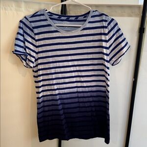 Jcrew Blue and White Striped T-Shirt